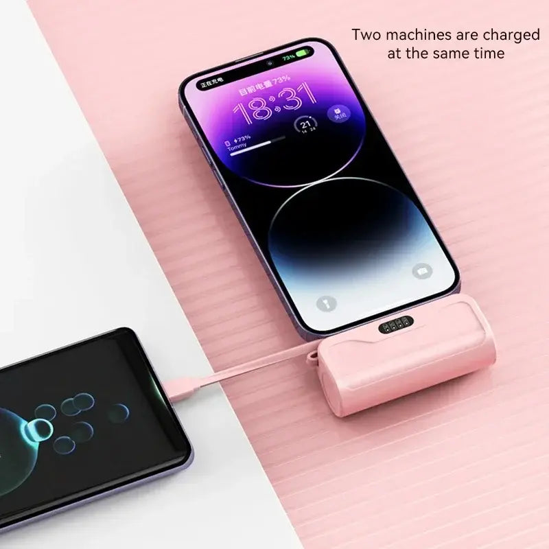 2 in 1 Mini Wireless Power Bank - Fast Charging Apple Android USB-C Compatible