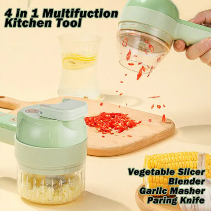 4 in 1 Kitchen Handheld Electric Vegetable Food Chopper Food Processor Peeler