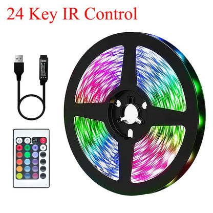 Bluetooth RGB+IC LED Strip Lights 38-Key Infrared Remote Control and Bluetooth Smart APP,  Music effect , Gaming, Bedroom Decor, Christmas, Halloween