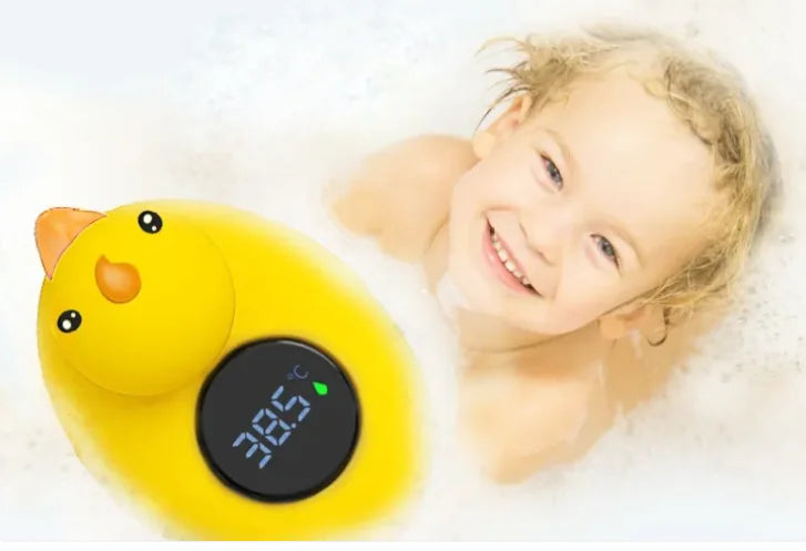 Baby Bath Waterproof Digital Thermometer Duck - LED 3 Color Display Light