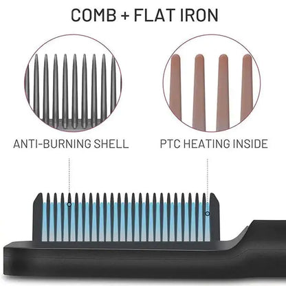 Thermal Negative Ion Hair Straightener Styling Comb