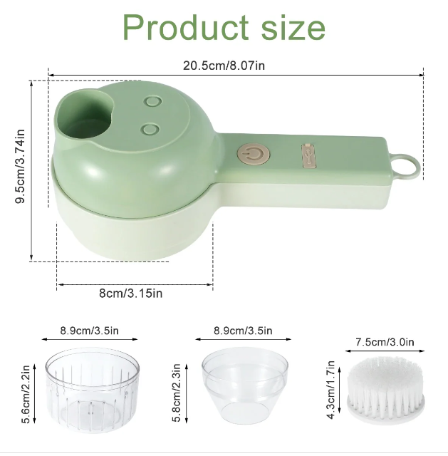 4 in 1 Kitchen Handheld Electric Vegetable Food Chopper Food Processor Peeler