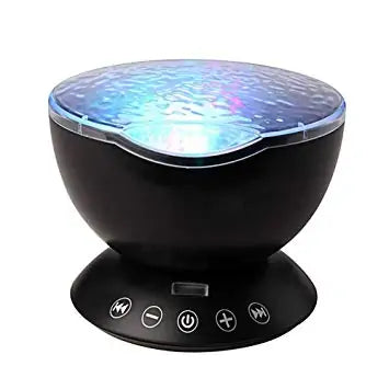 Ocean Wave Sounds Projector - 7 Color Mood Lights Sound Machine with Remote Control and Built-in White Noise Sleep Sounds for Gifts Girls Kids Boys Bedroom Living Room