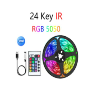 Bluetooth RGB+IC LED Strip Lights 38-Key Infrared Remote Control and Bluetooth Smart APP,  Music effect , Gaming, Bedroom Decor, Christmas, Halloween