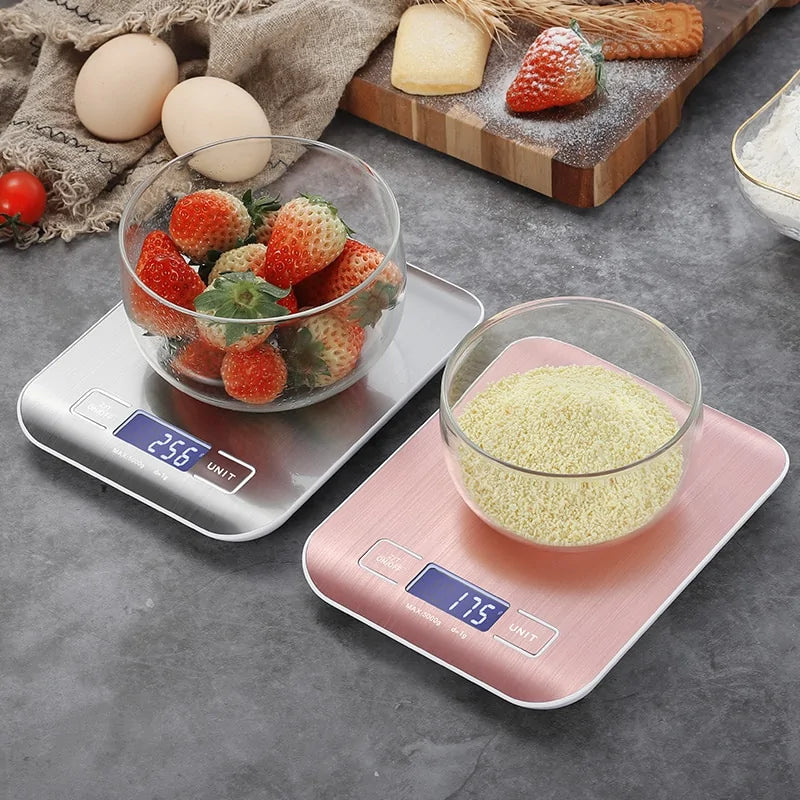 LCD Digital Kitchen Scale Grams and Ounces Stainless Steel