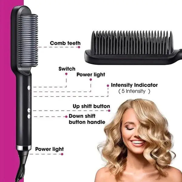 Thermal Negative Ion Hair Straightener Styling Comb